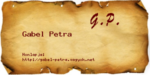Gabel Petra névjegykártya